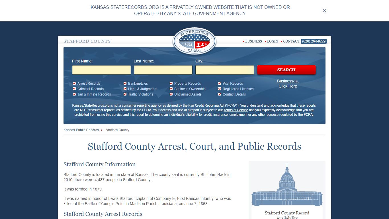 Stafford County Arrest, Court, and Public Records